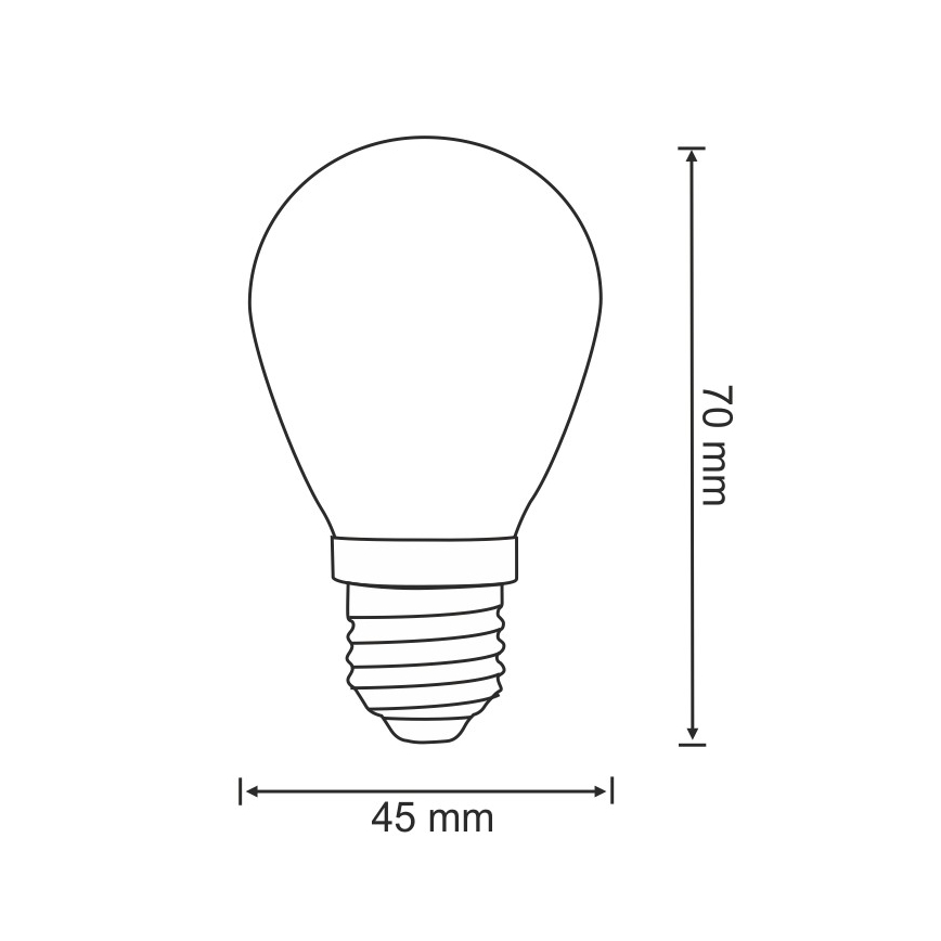 КОМПЛЕКТ 2x LED Крушка PARTY E27/0,5W/36V 2200K