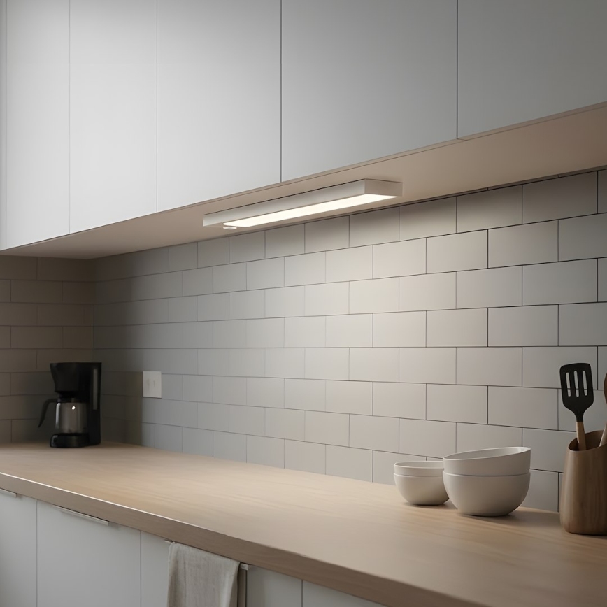 КОМПЛЕКТ 2x LED зареждаемо осветление за мебели със сензор за движение и здрач VIRO LED/1,2W/3,7V 800 mAh 3000/4000/6500K 30 cm бяло