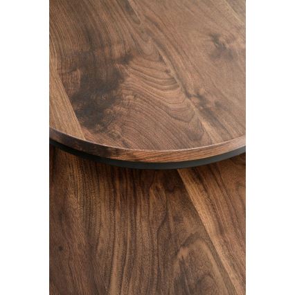 КОМПЛЕКТ 2x Конферентна маса OREO Ø 43/53 см черно/орех