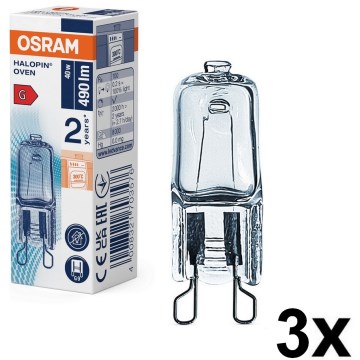 Комплект 3 бр. крушки за фурна HALOPIN G9/40W/230V 2700K - Osram