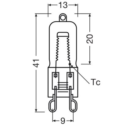 Комплект 3 бр. крушки за фурна HALOPIN G9/40W/230V 2700K - Osram