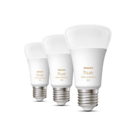 Комплект от 3 димируеми LED крушки Philips Hue WHITE AMBIANCE A60 E27/6W/230V 2200-6500K