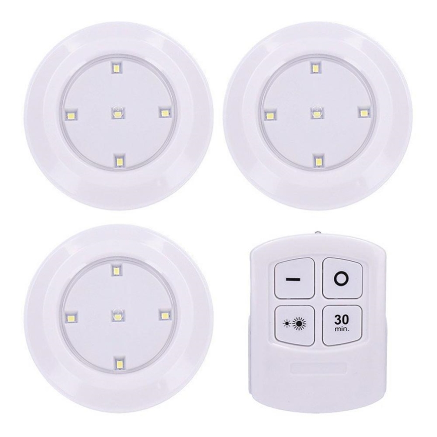 Комплект 3x LED Димируема  лампас дистанционно управление LED/3xAAA