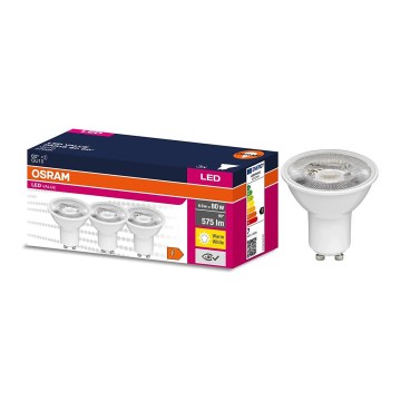 КОМПЛЕКТ 3x LED рефлекторни крушки PAR16 GU10/6,9W/230V 2700K 60° - Osram
