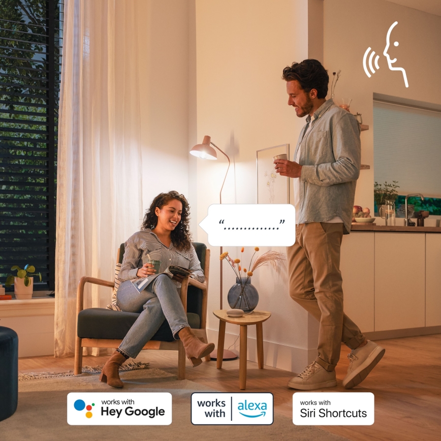 Комплект 3x LED RGB димируема крушка Philips SMART A60 E27/8,8W/230V 2200-6500K