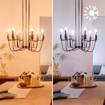 Комплект 3x LED RGB димируеми крушки Philips SMART C37 E14/4,9W/230V 2200-6500K CRI 90