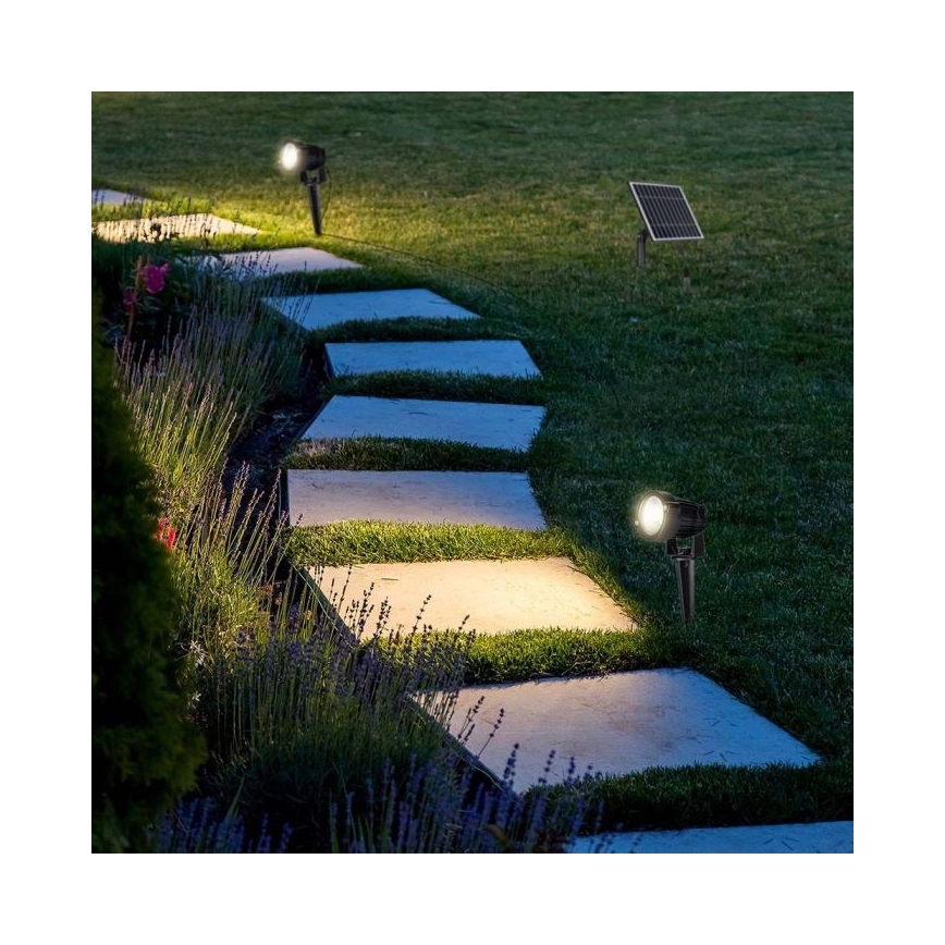 КОМПЛЕКТ 3 бр. Външна соларна лампа с 3 LED/1,2W/3,7V IP65 3000K 4000 mAh