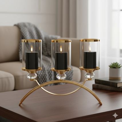 Комплект 3x LED свещи BRILLO LED/2xAA, черни, с дистанционно управление