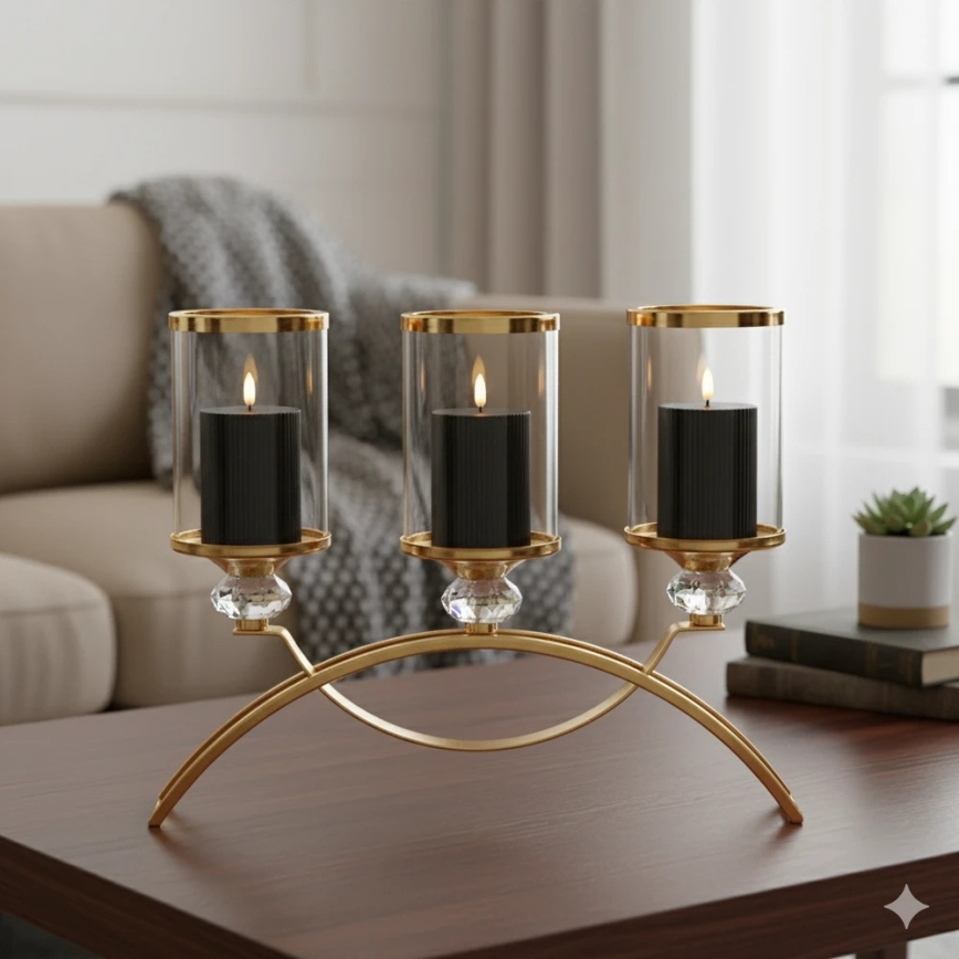 Комплект 3x LED свещи BRILLO LED/2xAA, черни, с дистанционно управление