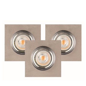 КОМПЛЕКТ 3x LED Вградени осветителни тела VITAR 1xGU10/5W/230V CRI 90 бетон
