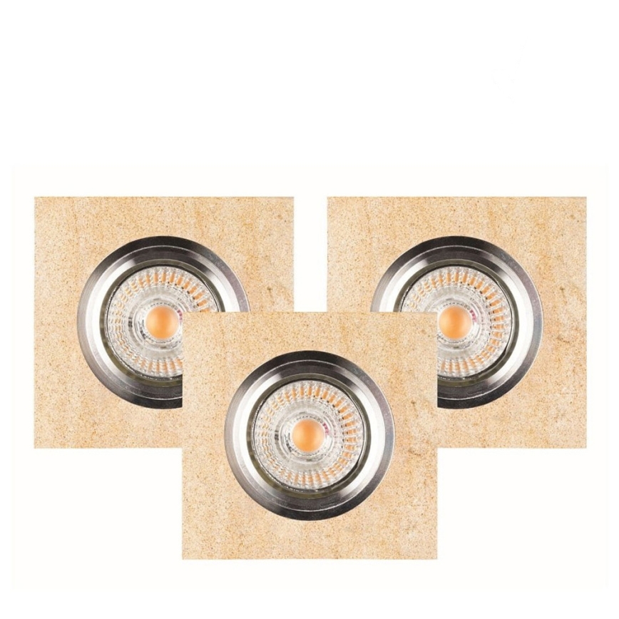 КОМПЛЕКТ 3x LED Вградени осветителни тела VITAR 1xGU10/5W/230V CRI 90 пясъчник