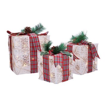 КОМПЛЕКТ 3x LED Коледен подарък 48xLED/3,6W/230V IP44 топла бяла