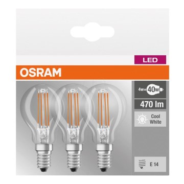 Комплект 3x LED крушка BASE P40 E14/4W/230V 4000K – Osram