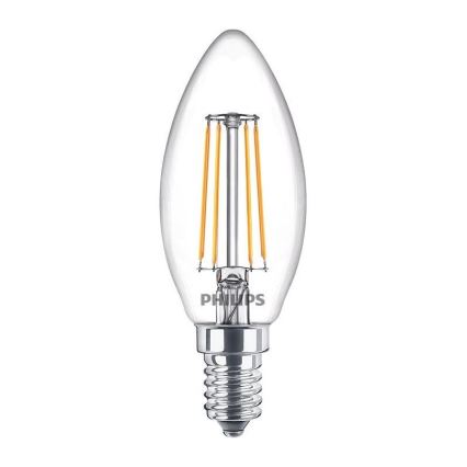 КОМПЛЕКТ 3x LED Крушка Philips B35 E14/4,3W/230V 2700K