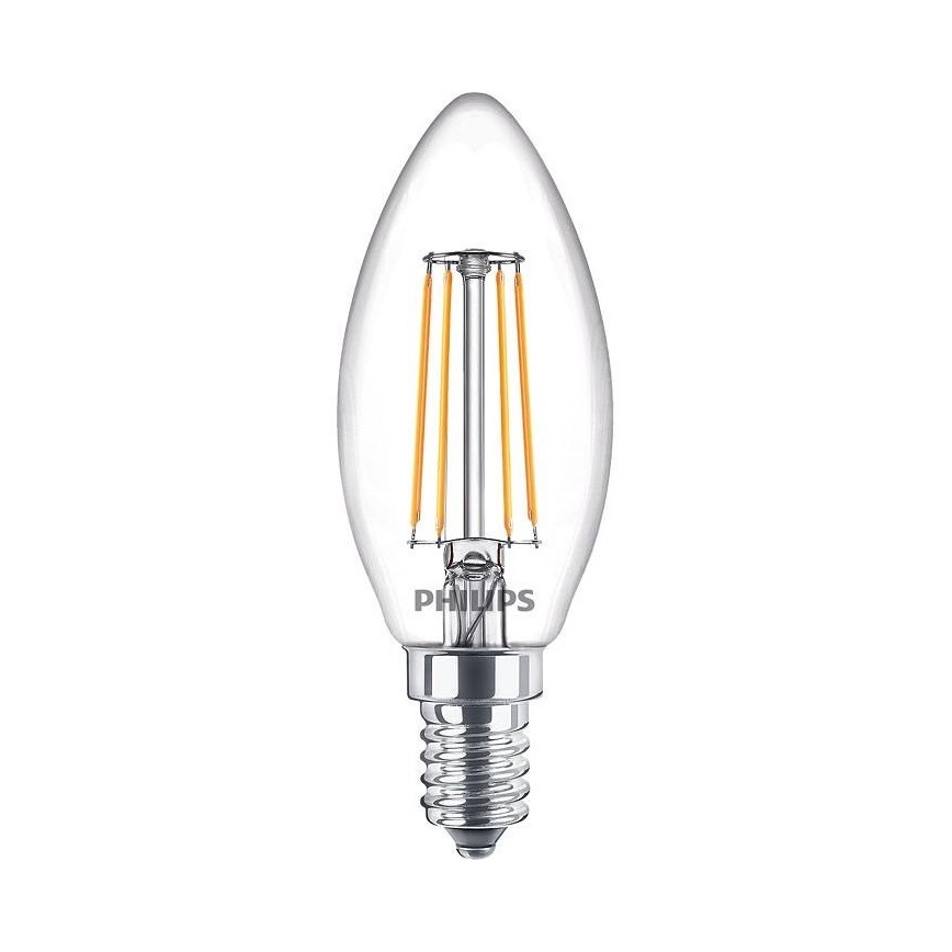 КОМПЛЕКТ 3x LED Крушка Philips B35 E14/4,3W/230V 2700K