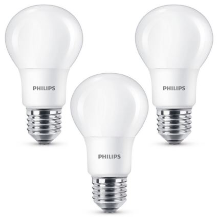 КОМПЛЕКТ 3x LED Крушка Philips E27/8W/230V 2700K