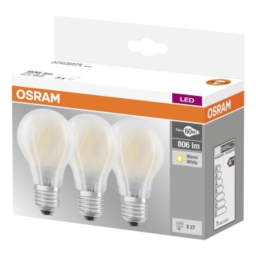 КОМПЛЕКТ 3x LED Крушка VINTAGE E27/7W/230V 2700K - Osram