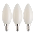 Комплект 3x LED крушки C35 E14/2,2W/230V 2700K - Eglo 110444