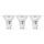 КОМПЛЕКТ 3x LED крушки GU10/4,5W/230V 2700K