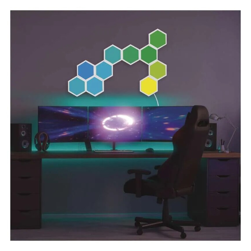 КОМПЛЕКТ 3x LED RGBIC+CCT Регулируем панел - разширение 3xLED/1,8W/230V Wi-Fi Tuya