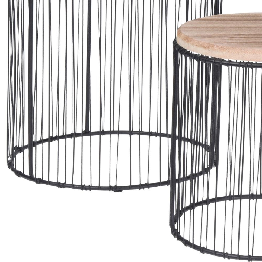 КОМПЛЕКТ ОТ 3 бр. Стойка за цветя Ø 19/23/28 см черно/бежово