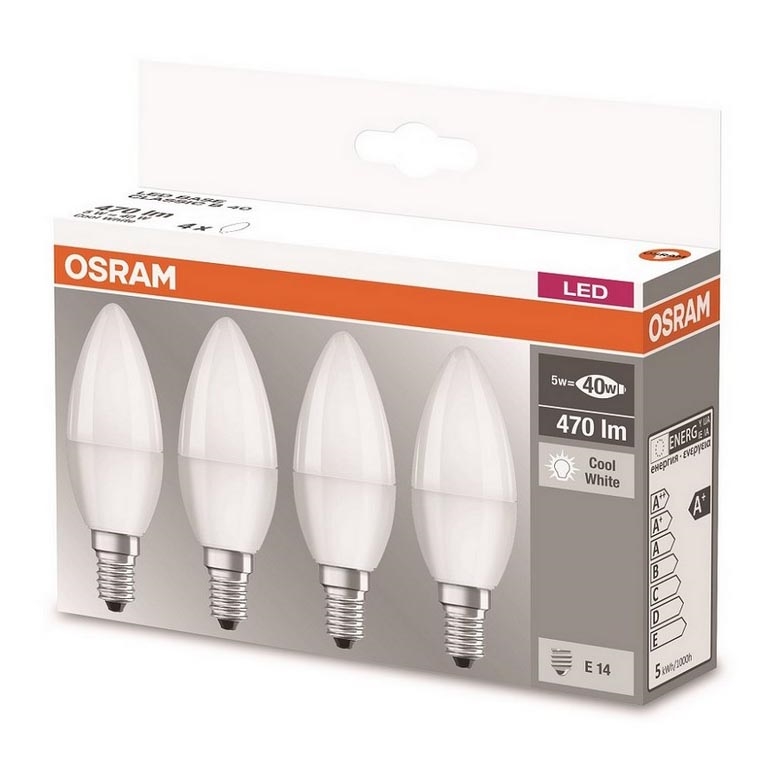 Комплект 4xLED крушка E14/5W/230V 4000K - Osram