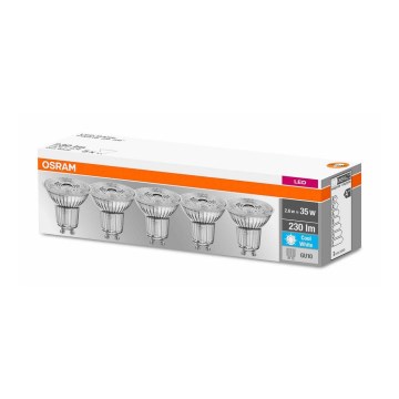 КОМПЛЕКТ 5x LED Крушка GU10/2,6W/230V 4000K - Osram