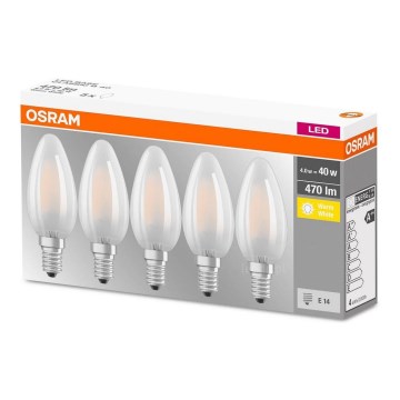 КОМПЛЕКТ 5x LED Крушка VINTAGE E14/4W/230V 2700K - Osram