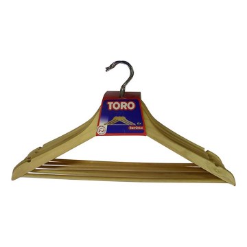 КОМПЛЕКТ 6 бр. Закачалка 23x44,5 см дърво