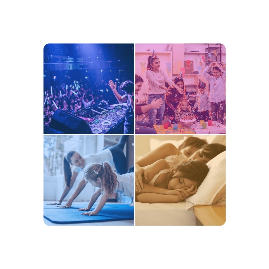 Комплект от 6 димируеми LED RGBW крушки MESH GU10/6,5W/230V 2700-6500K + дистанционно управление - Aigostar