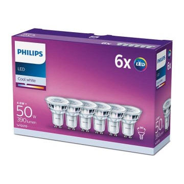 Комплект 6x LED крушки Philips GU10/4,6W/230V 4000K