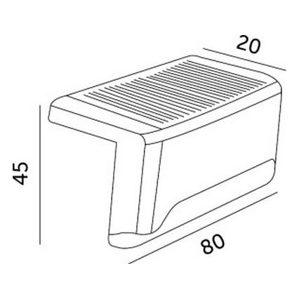 КОМПЛЕКТ 8x LED соларно осветление за стълби LED/0,06W/1,2V 3000K IP44 600 mAh