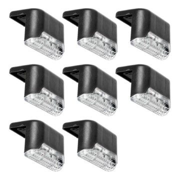 КОМПЛЕКТ 8x LED соларно осветление за стълби LED/0,06W/1,2V 3000K IP44 600 mAh