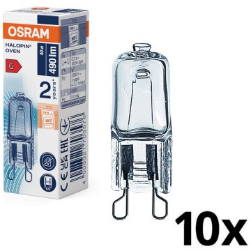 Комплект от 10 крушки за фурна HALOPIN G9/40W/230V 2700K - Osram
