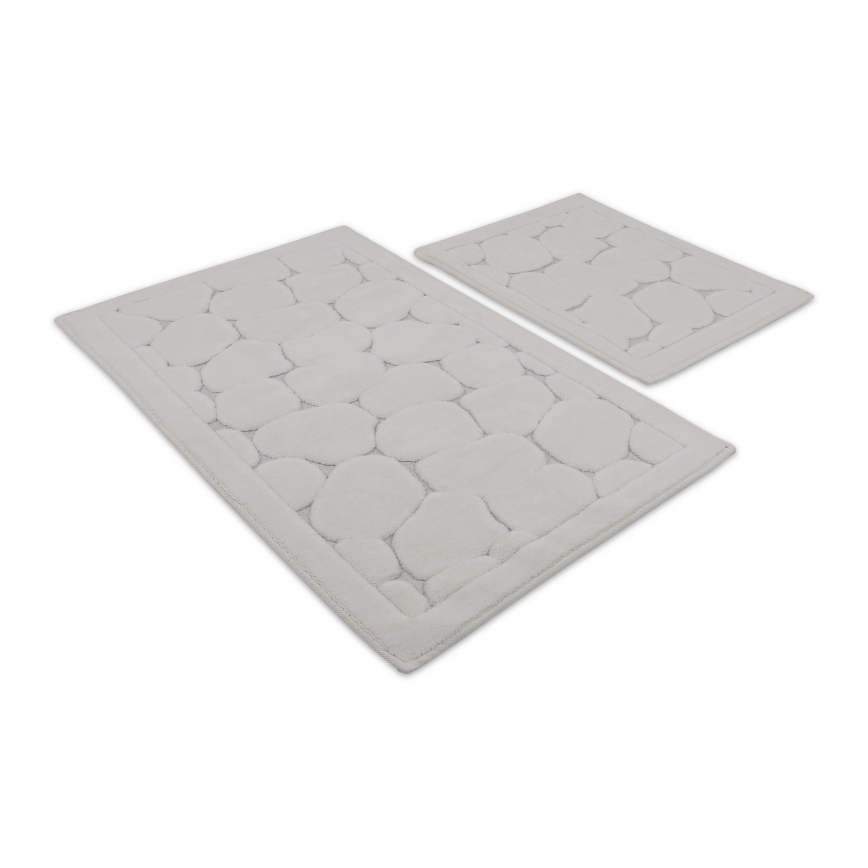 Комплект от 2 бр. постелки за баня LINO 60 x 100 см, кремави