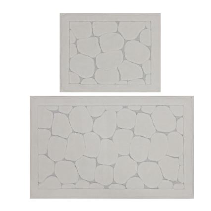 Комплект от 2 бр. постелки за баня LINO 60 x 100 см, кремави