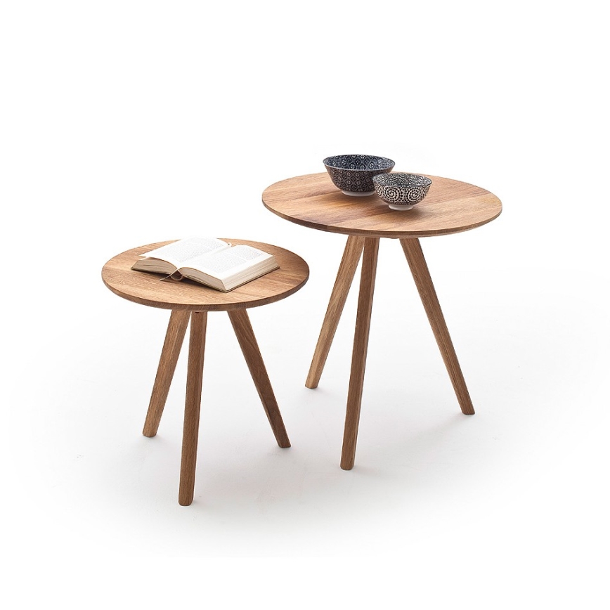 Комплект от 2 холни маси VEYLOR, дъб