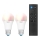 Комплект от 2 димируеми LED RGBW крушки A60 E27/9W/230V 2200-6500K Wi-Fi + дистанционно управление - WiZ