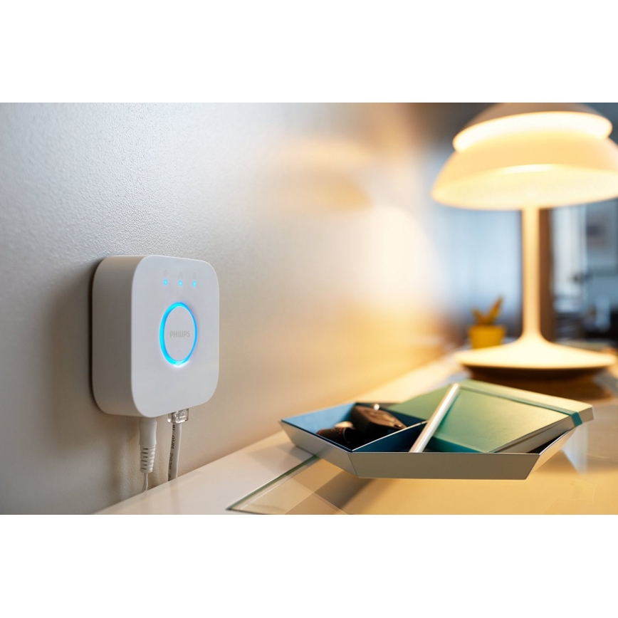 Комплект 2x димируеми LED крушки Philips Hue WHITE AMBIANCE GU10/4,2W/230V 2200-6500K + Hue bridge