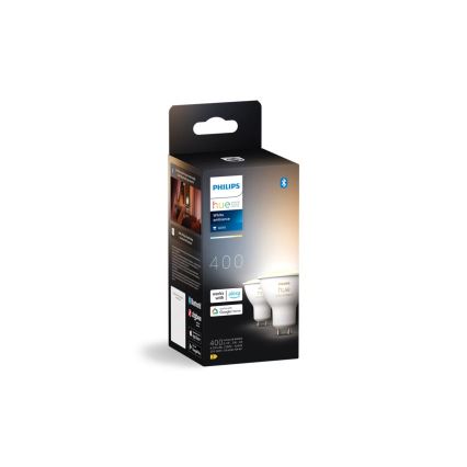 Комплект 2x димируеми LED крушки Philips Hue WHITE AMBIANCE GU10/4,2W/230V 2200-6500K + Hue bridge