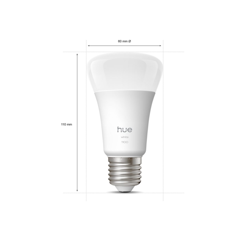 Комплект от 2 димируеми LED крушки Philips Hue WHITE E27/9,5W/230V 2700K