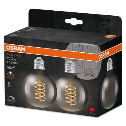 Комплект от 2 димируеми LED крушки VINTAGE FILAMENT E27/7,8W/230V 1800K - Osram