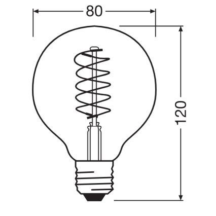 Комплект от 2 димируеми LED крушки VINTAGE FILAMENT E27/7,8W/230V 1800K - Osram