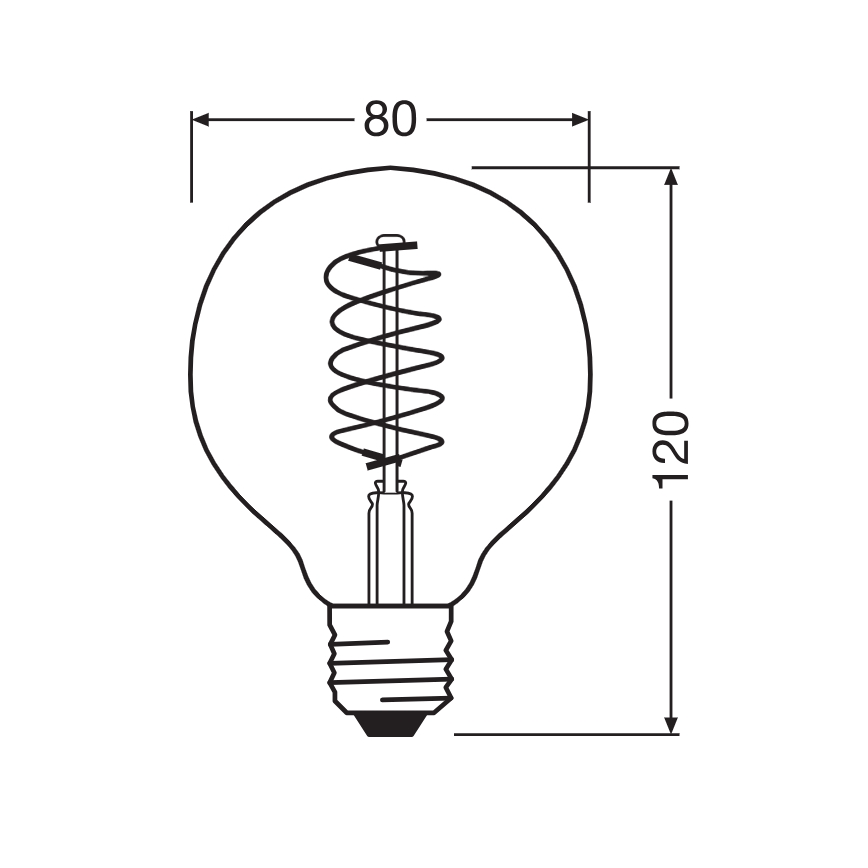Комплект от 2 димируеми LED крушки VINTAGE FILAMENT E27/7,8W/230V 1800K - Osram