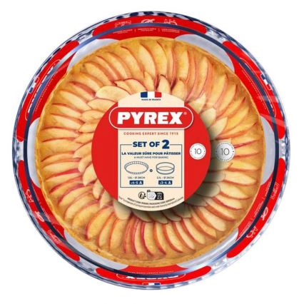 Комплект от 2 форми за пай PYREX, диаметър 26/28 см