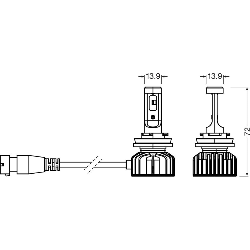 Комплект от 2 LED автомобилни крушки NIGHT BREAKER SMART H8 PGJ19-1/7W/12V 6000K - Osram
