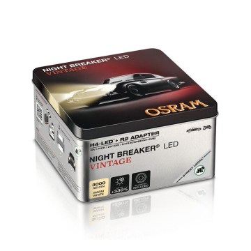 Комплект от 2 LED автомобилни крушки NIGHT BREAKER VINTAGE H4 P43T/20W/12V 3000K - Osram