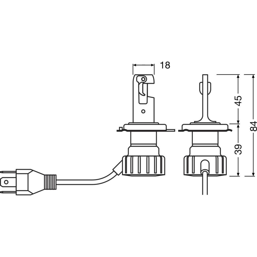 Комплект от 2 LED автомобилни крушки NIGHT BREAKER VINTAGE H4 P43T/20W/12V 3000K - Osram