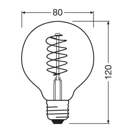 Комплект от 2 LED димируеми крушки VINTAGE FILAMENT E27/4,8W/230V 2200K - Osram
