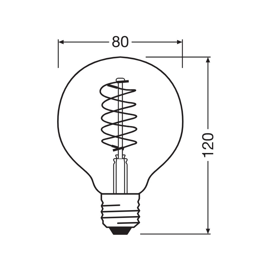 Комплект от 2 LED димируеми крушки VINTAGE FILAMENT E27/4,8W/230V 2200K - Osram